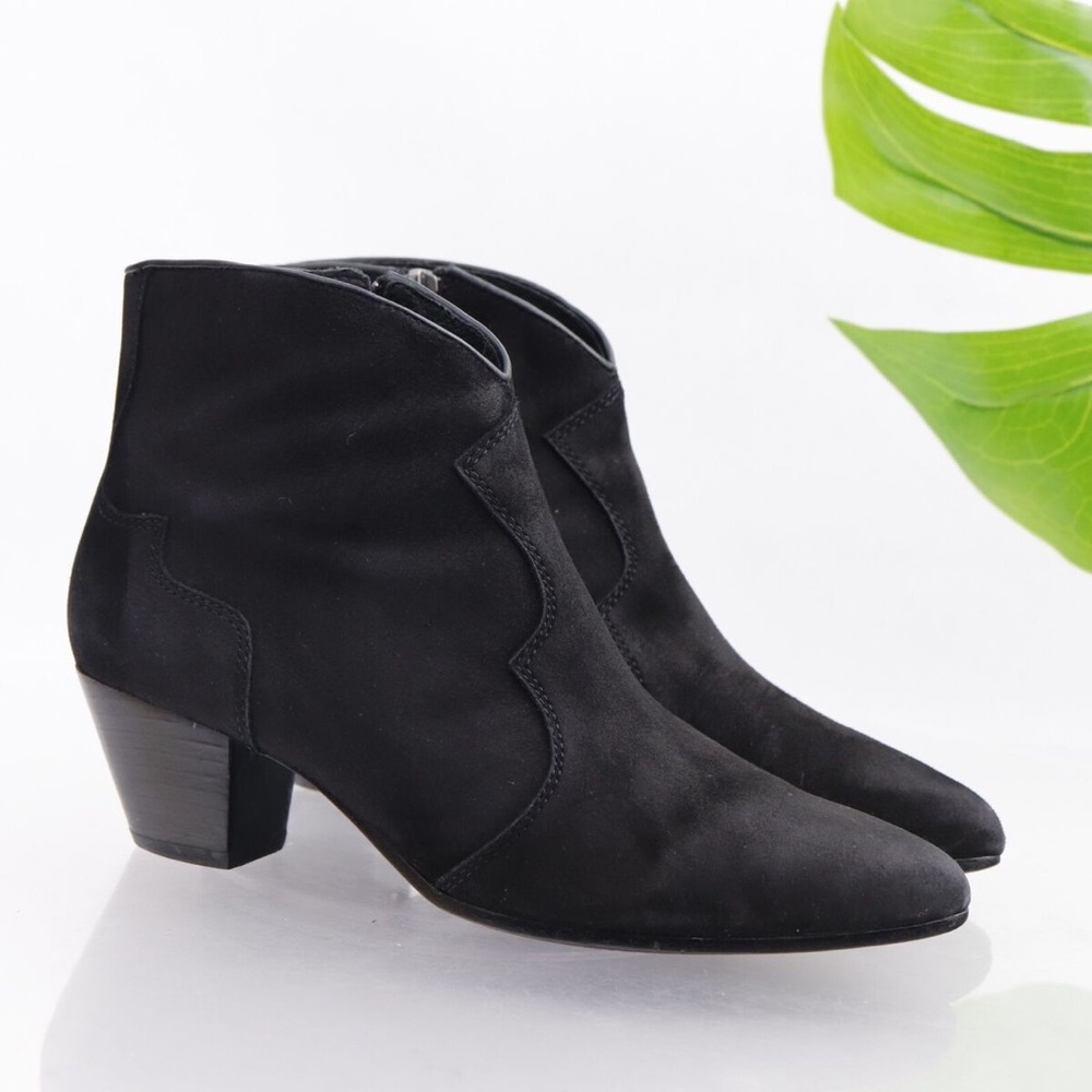 Ash Hurrican Boots Black Suede Western Booties